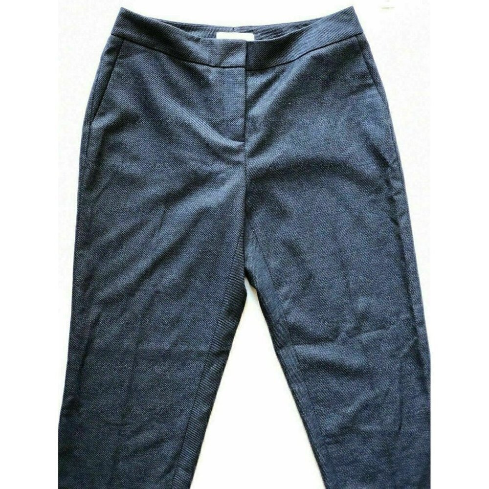 Emerson Rose Womens Blue Knit Twill Woven Ankle Slim Pants Trousers Size 6 - Picture 2 of 12